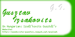 gusztav izsakovits business card